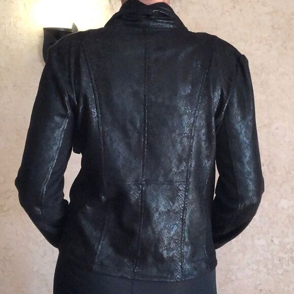 See And Be Seen faux suede Black Jacket - Picture 3 of 14